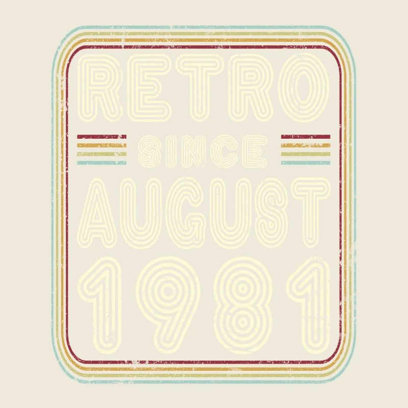Geburtstag August 1981 Retro Geschenk