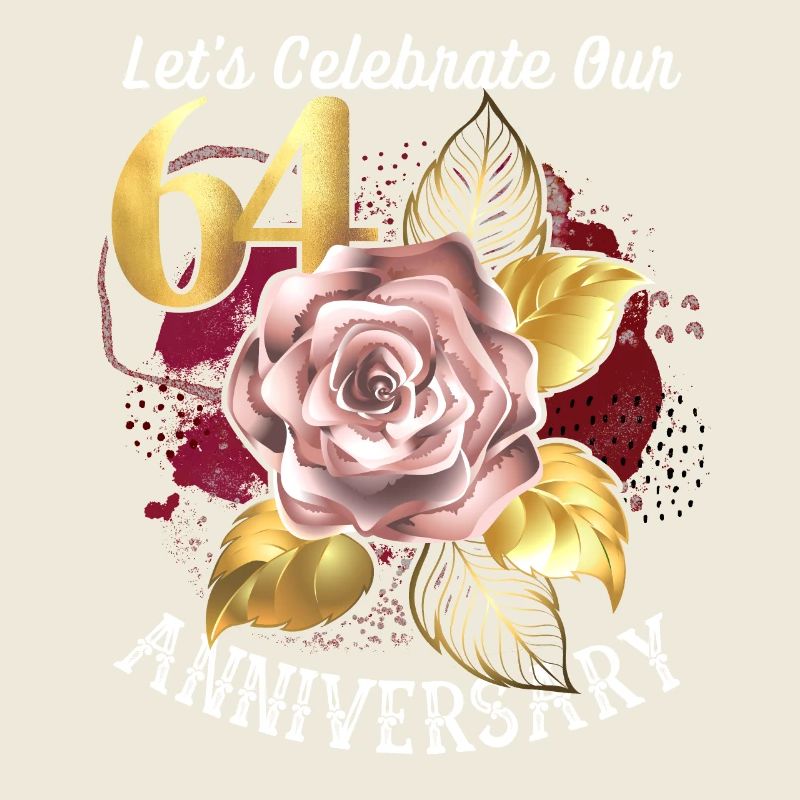 64e anniversaire, célébration d’anniversaire, anniversaire de mariage