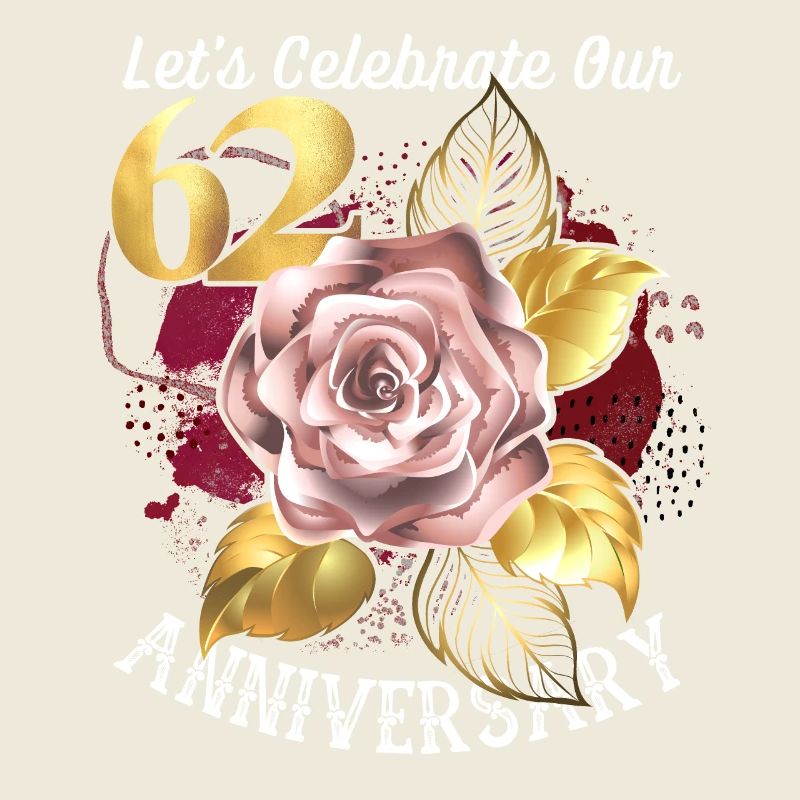62e anniversaire, célébration d’anniversaire, anniversaire de mariage