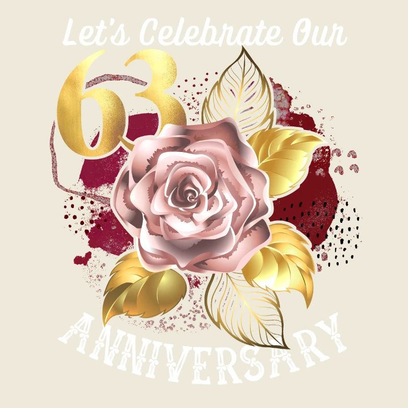 63e anniversaire, célébration d’anniversaire, anniversaire de mariage