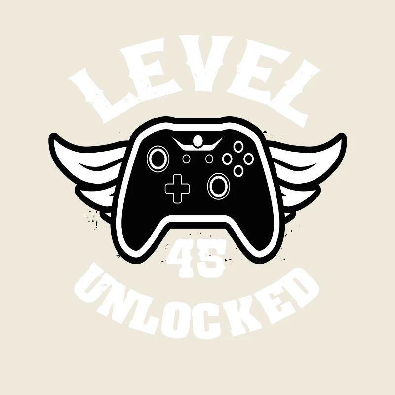 Level 45 Unlocked 45 Birthday