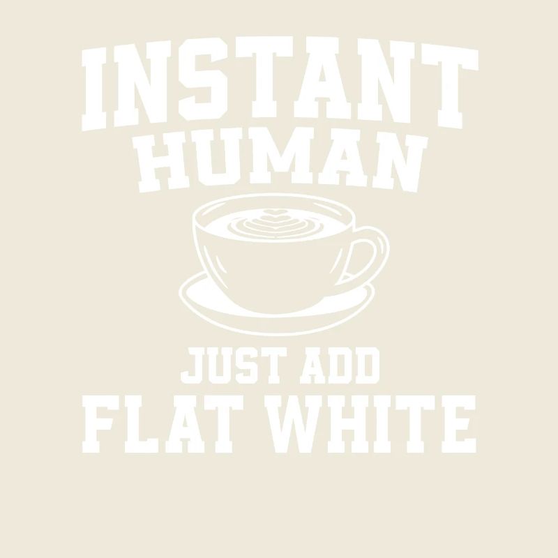Lustiger Flat White Morgenkaffee