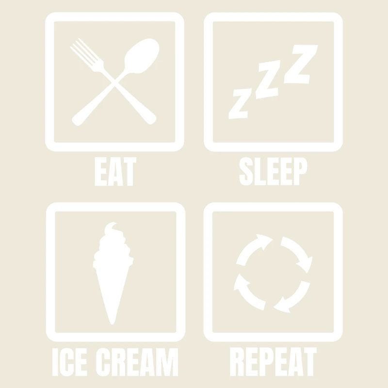 Essen Schlafen Eiscreme Wiederholen