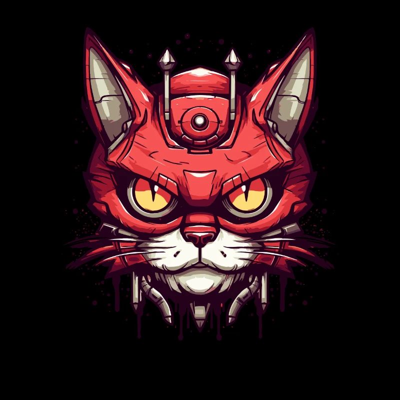 Urbaner Mecha-Tech-Kater-Katze