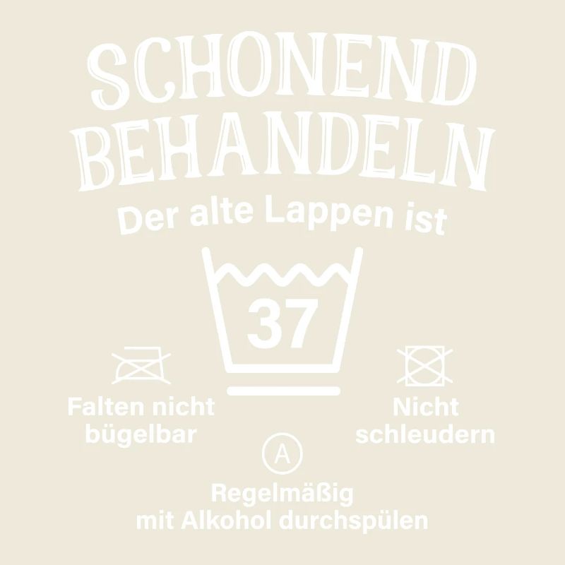 37. Geburtstag Schonend Behandeln Alte Lappen 37