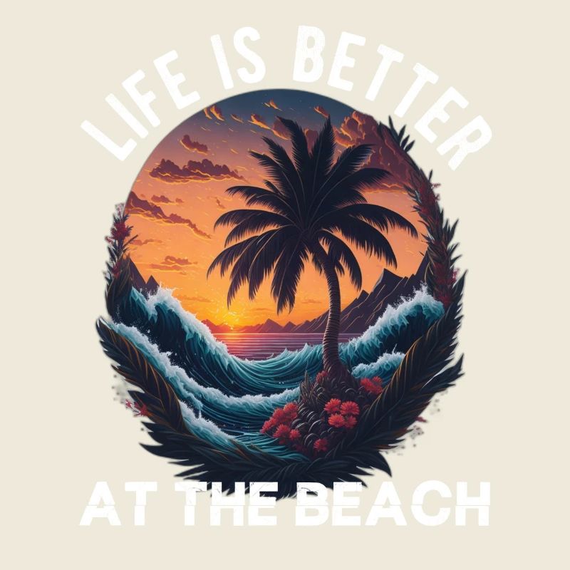 Life Is Better At The Beach-Retro