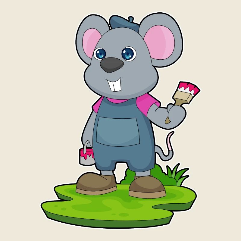 Mouse Painter Brush Painting