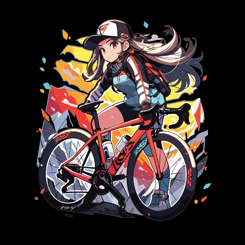 Fille de vélo de route