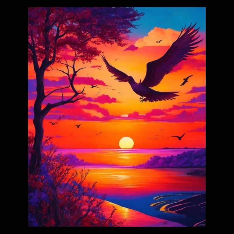 Artwork Grafik majestätisch lebendige Farbe prächt