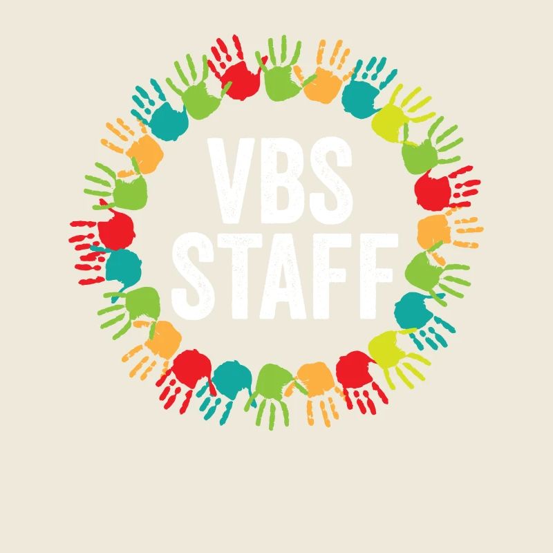 Empreinte de la main du personnel de VBS Vacances Bible School Crew