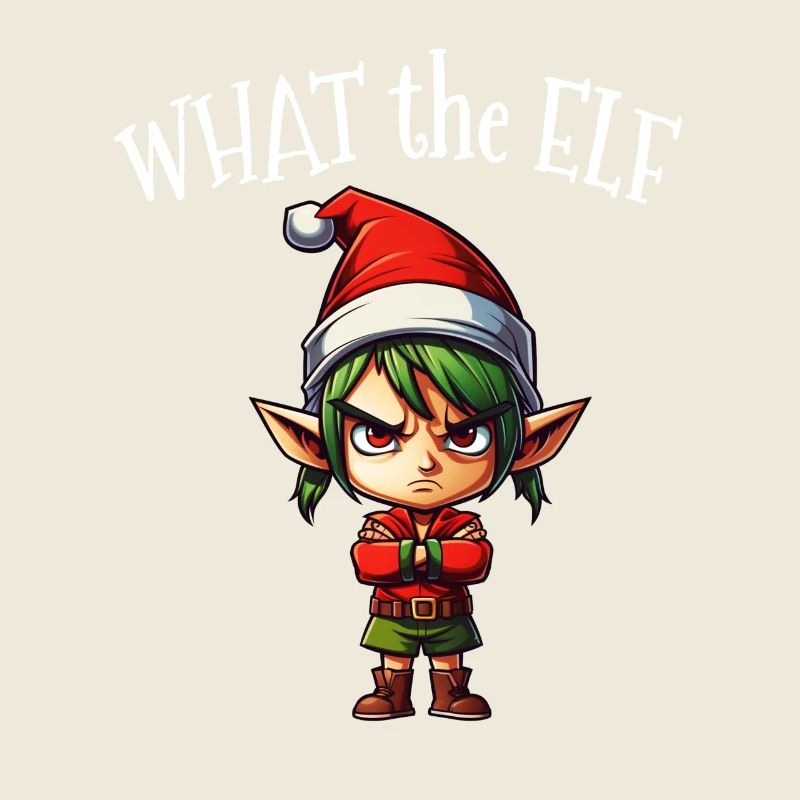What the Elf - Cute Funny Elf for Winter Christmas