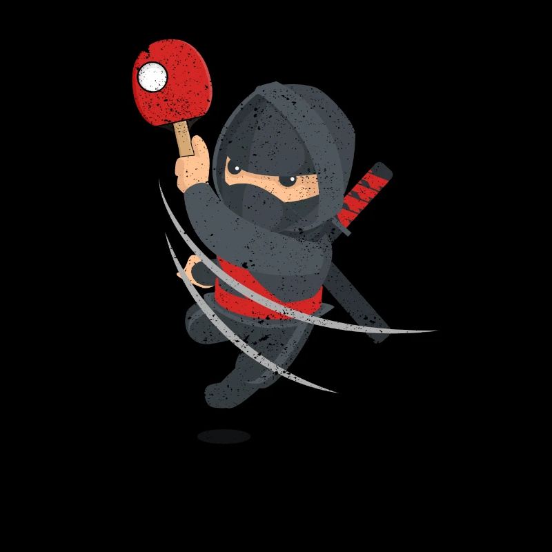 Ping Pong Ninja Lover Funny Table Tennis Player