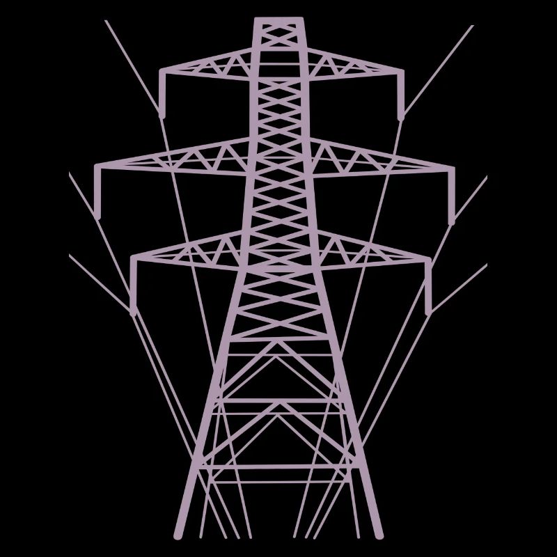 Silhouette de poteau électrique blanc