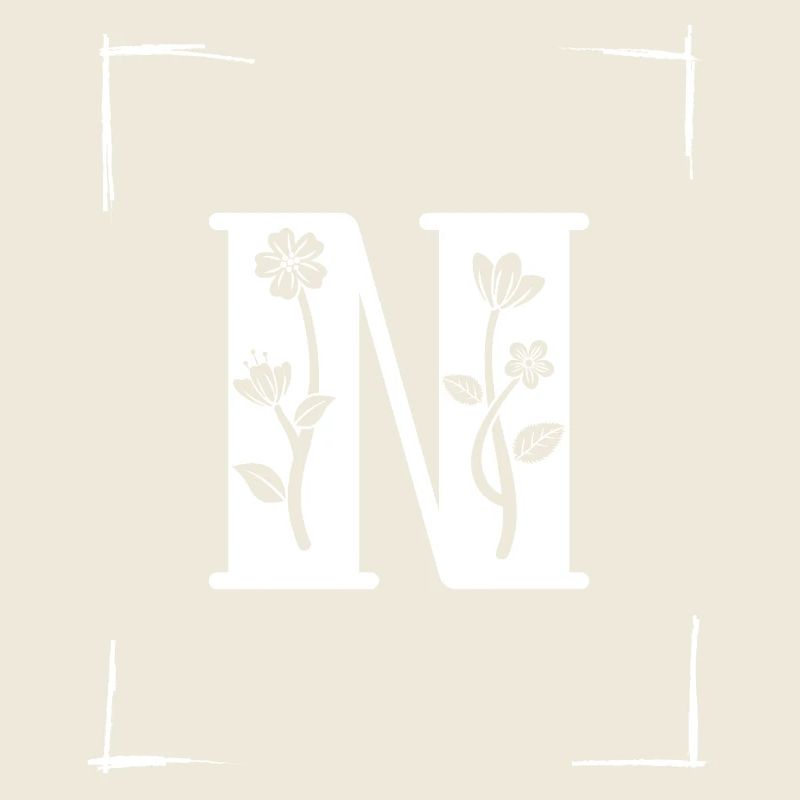 letter N initial