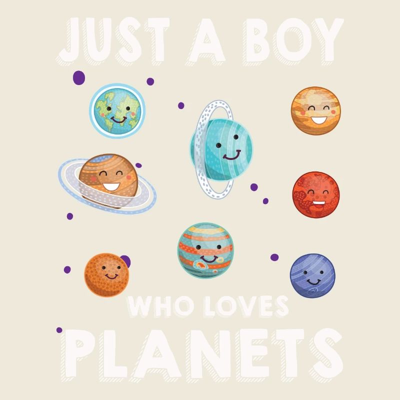 Nur ein Junge, der das Sonnensystem der Planeten liebt