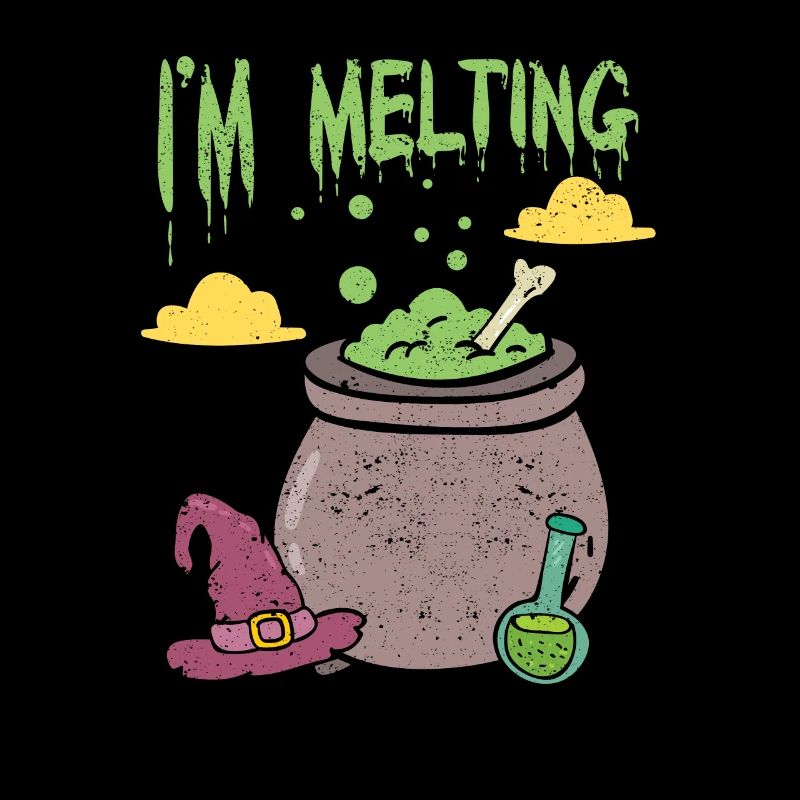 I Melt Funny Halloween Witch Green Pool Doctrine