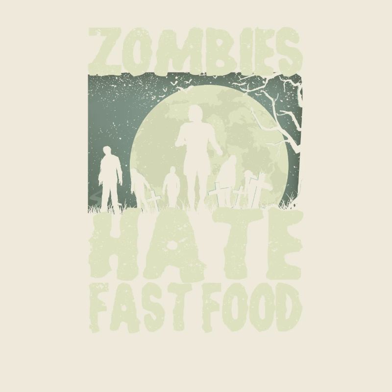 Zombies Hate Fast Food Funny Halloween Runners