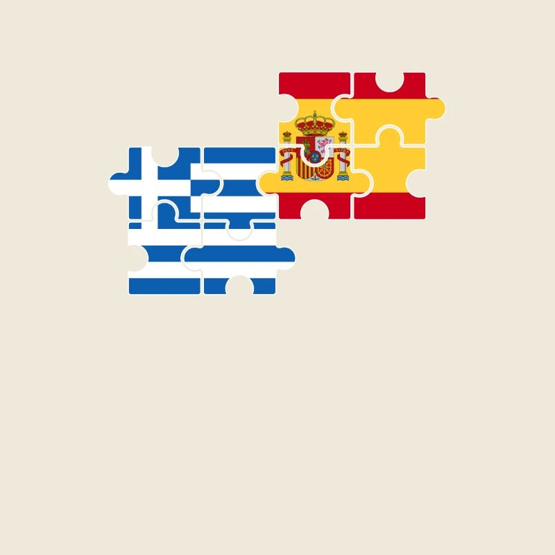 Grèce Espagne Drapeau Espagnol Grec