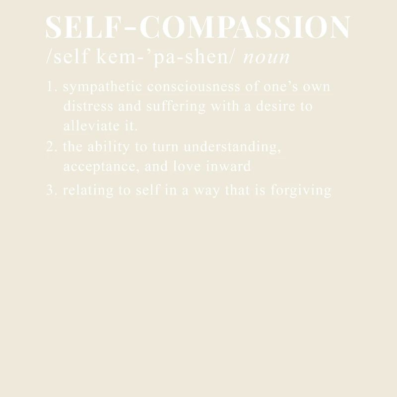 Mindfulness Saying Self Compassion