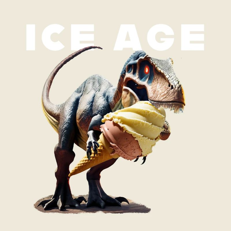 Eiszeit mit Dinosaurier