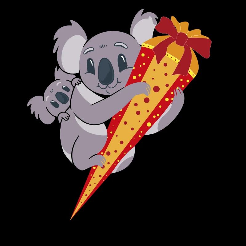 Koala École Cône Retour à l’école Enfant de l’école ABC Sagittaire