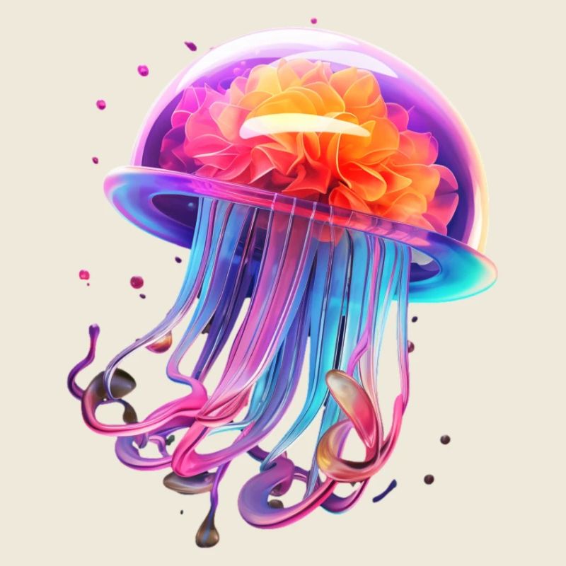 LGBTQIA+ Rainbow Jellyfish