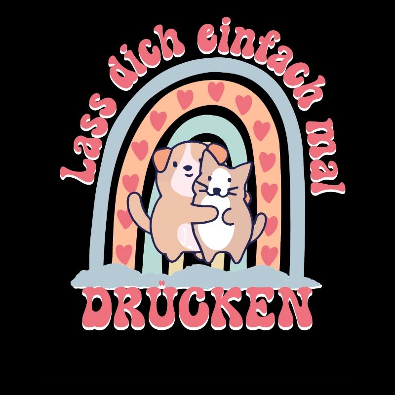 Lass dich einfach mal drücken umarmen Geschenk
