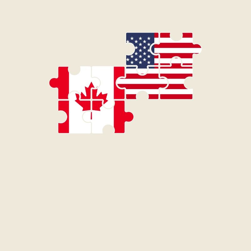 Canada États-Unis Drapeau Américain Canadien