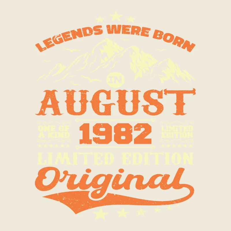 Août 1982 Anniversaire 1982 légendes Août