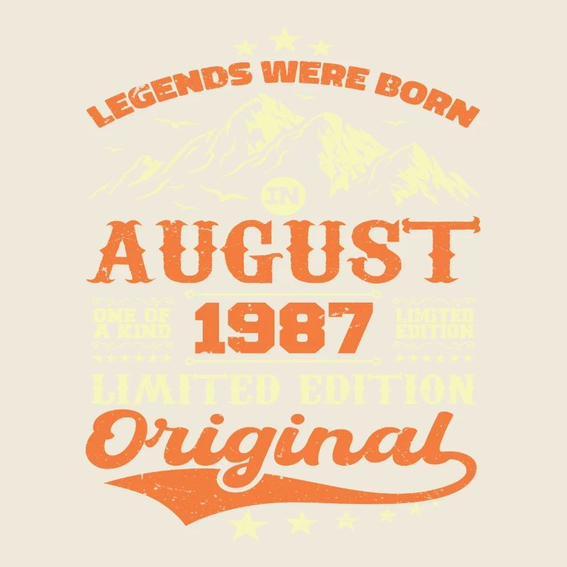Août 1987 Anniversaire 1987 légendes Août