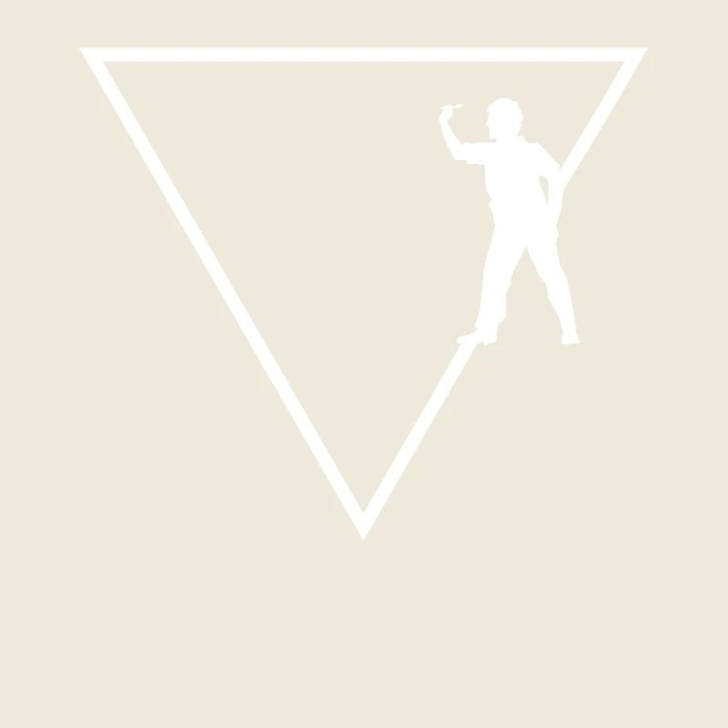 Ligne-Triangle - Joueur de fléchettes -