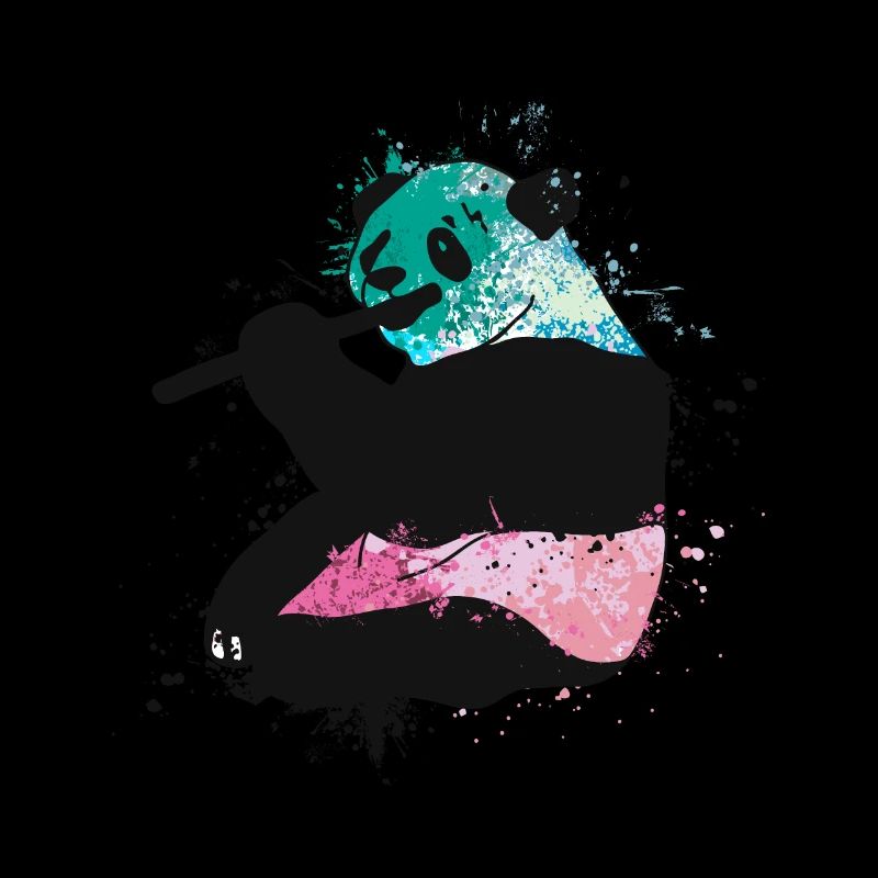 Splash Art Panda Panda Géant Panda Ours Grand Panda