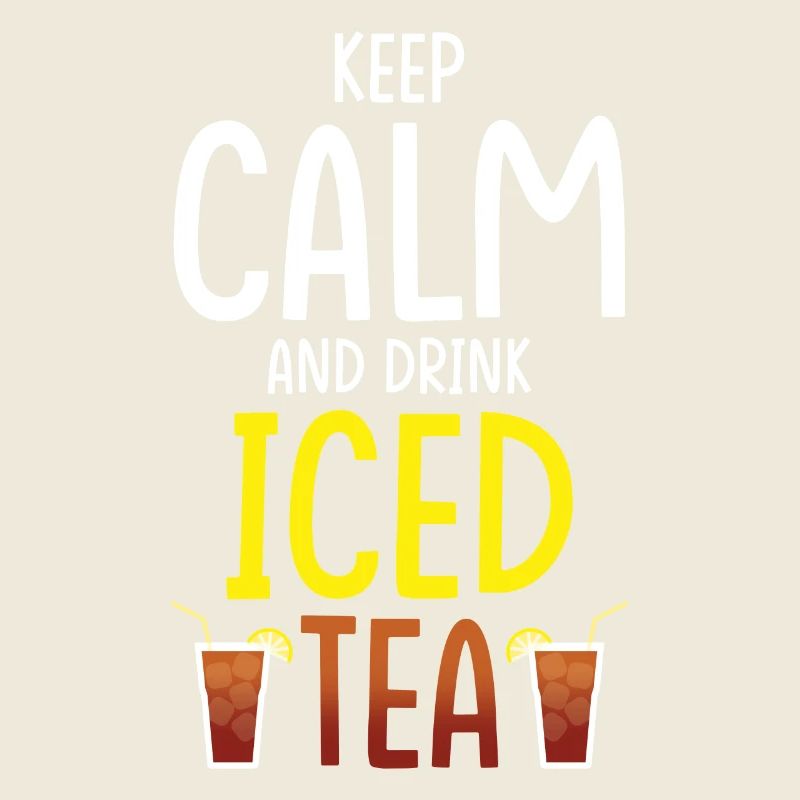 Eistee-getränkedesign Ruhe Bewahren Und Eistee