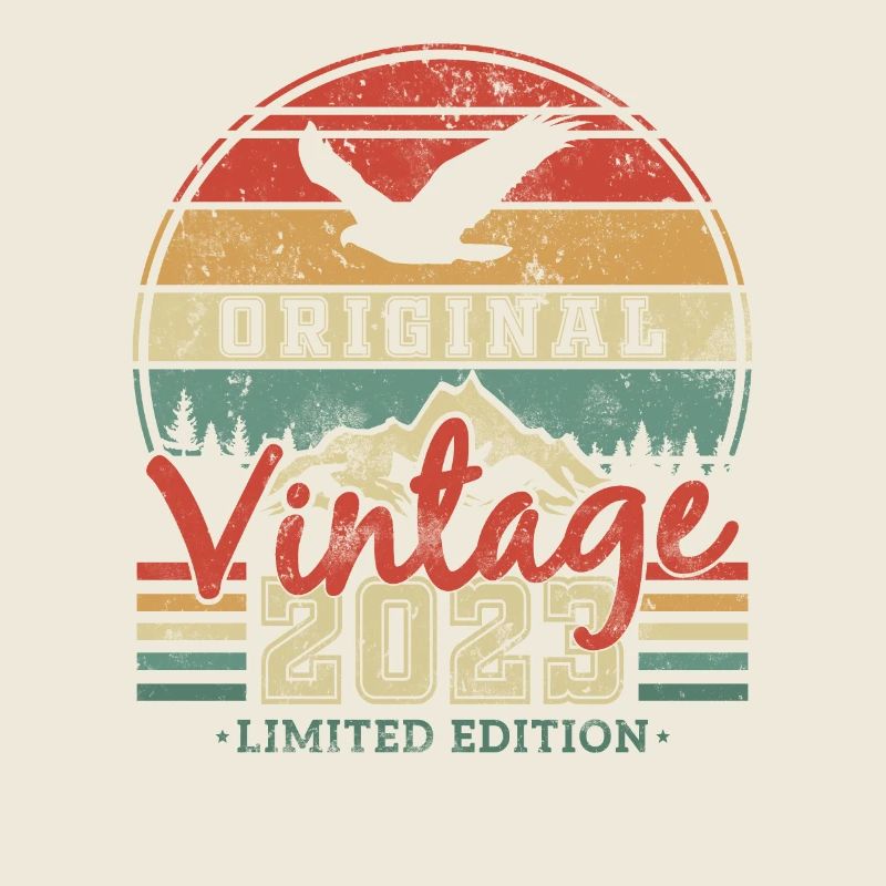 Original 2023 Vintage Anniversaire Rétro