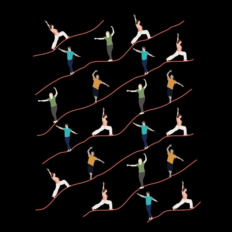 Pattern Illustration Slackers Balancieren Indoor