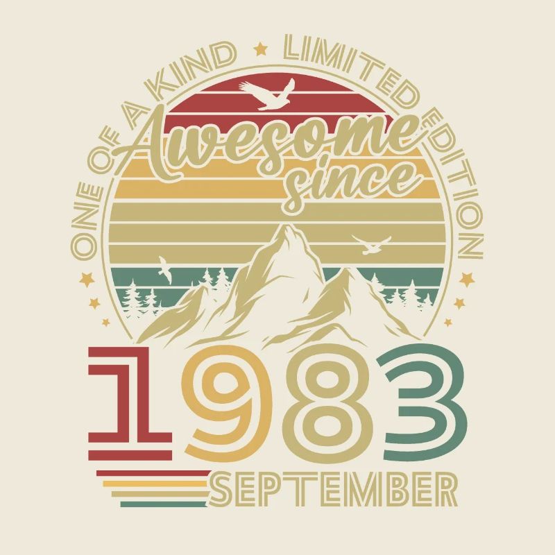 Vintage September 1983 Retro Geburtstagsgeschenk