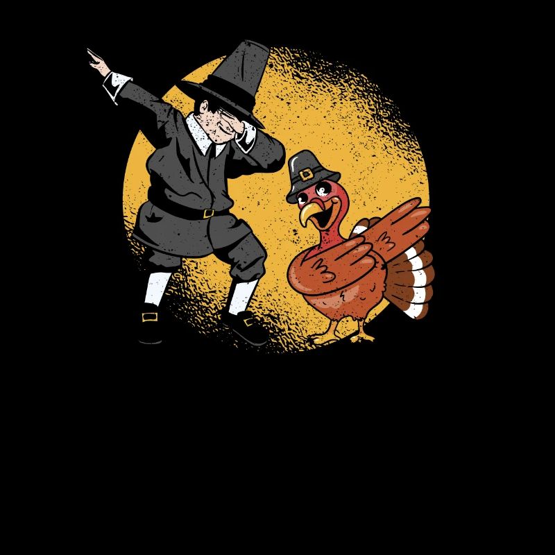 Dabbing Pilgrim Turkey Thanksgiving Day Funny Dab