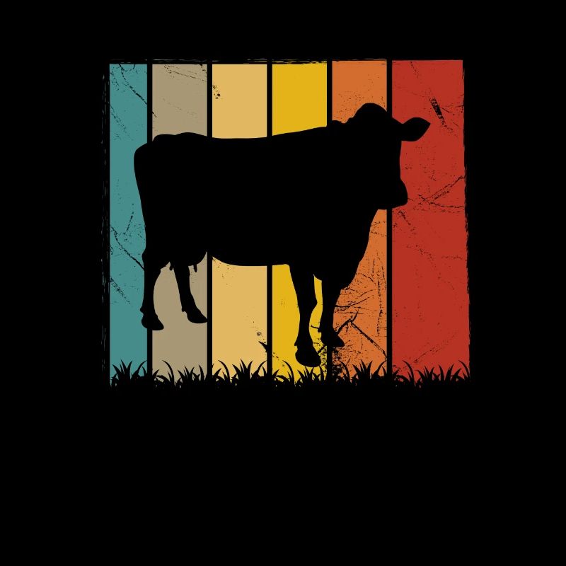 Cow Farmer Retro Gift