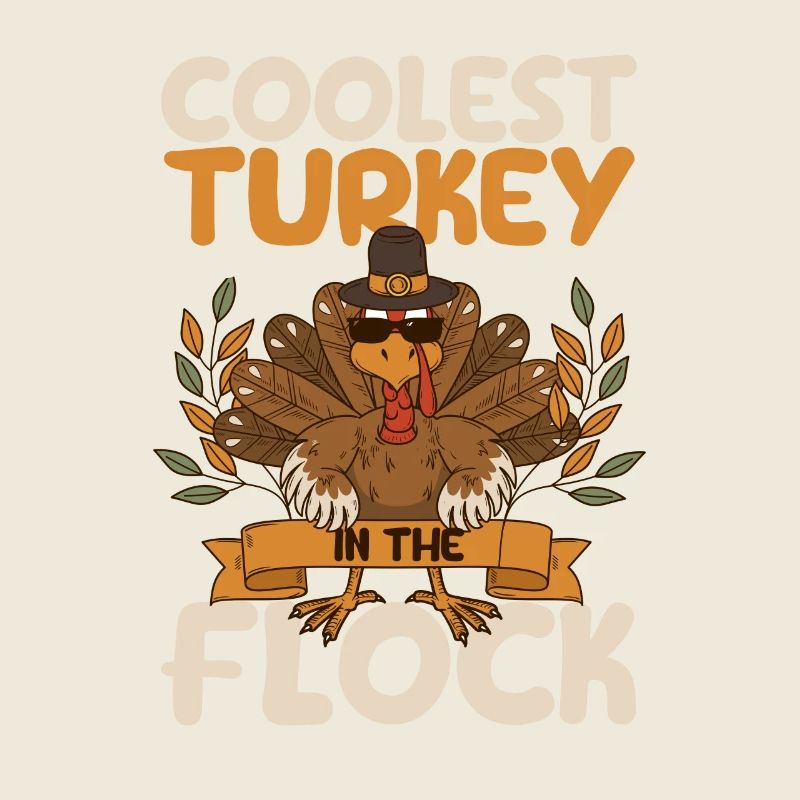 La dinde la plus cool du troupeau Drôle de Thanksgiving