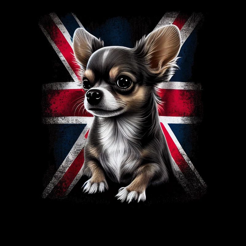 Chihuahua - Grande-Bretagne Angleterre Drapeau