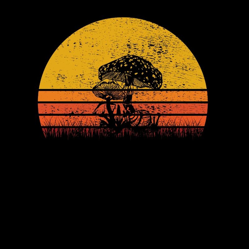 Mushroom Mushrooms Boletus Toadstool Retro Gift