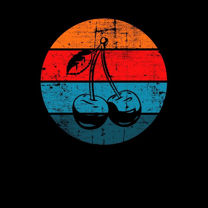 Kirsche Obst Retro Früchte Rot Geschenk