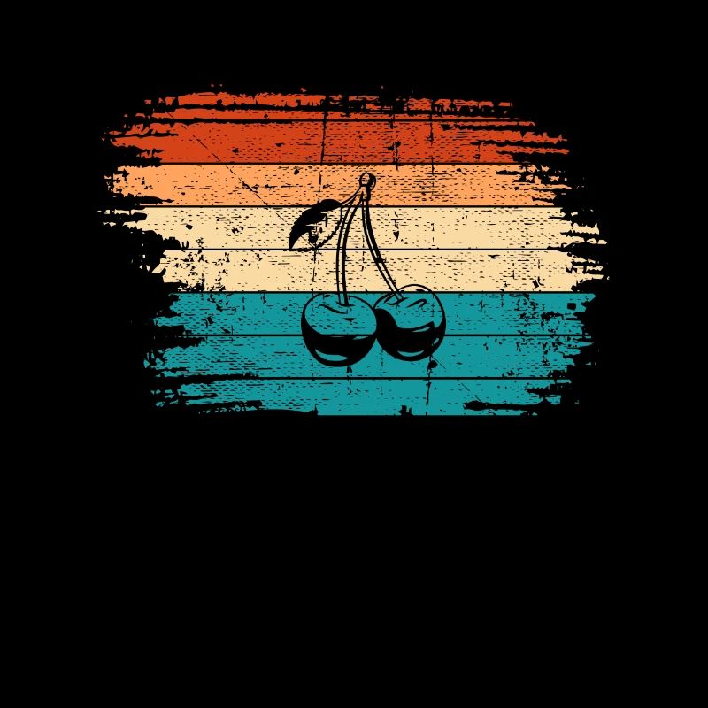 Kirsche Obst Retro Früchte Rot Geschenk