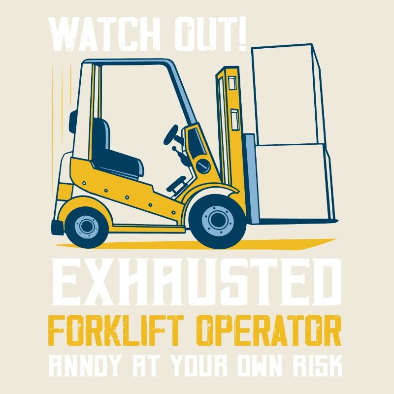 Watch Out! Exhausted Forklift Operator Forklifter