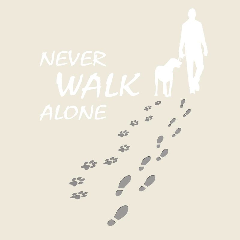 Never walk alone - Hund Herrchen Gassi, Backprint