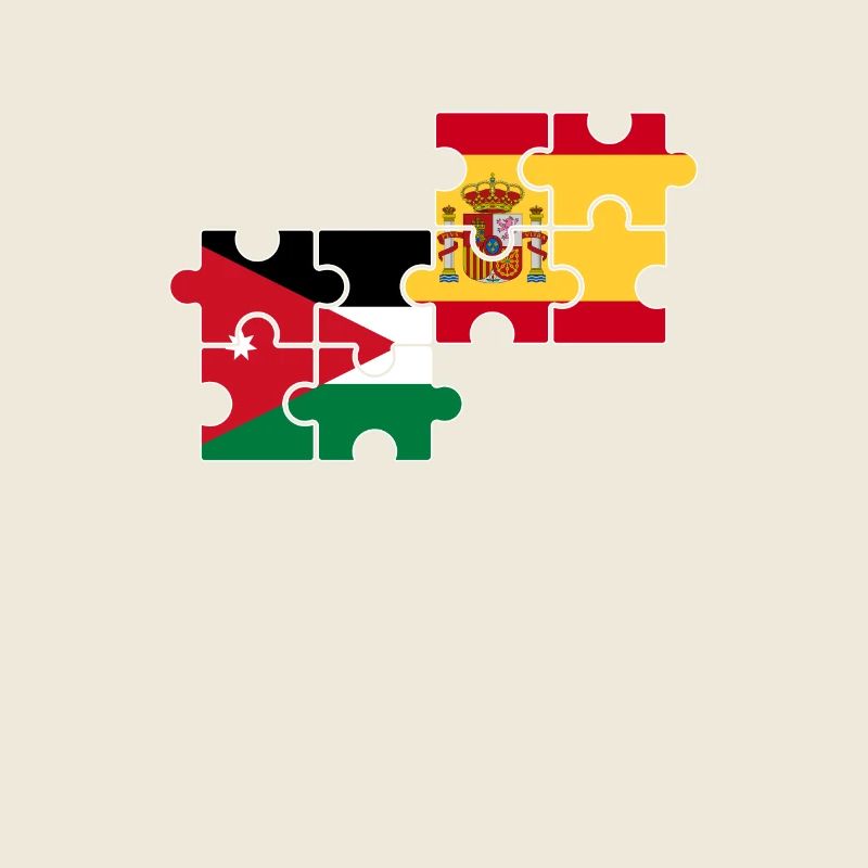Jordanien Spanien Flagge Spanisch Jordanier