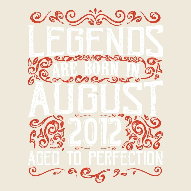 2012 Août Vintage Anniversaire Rétro Août 2012