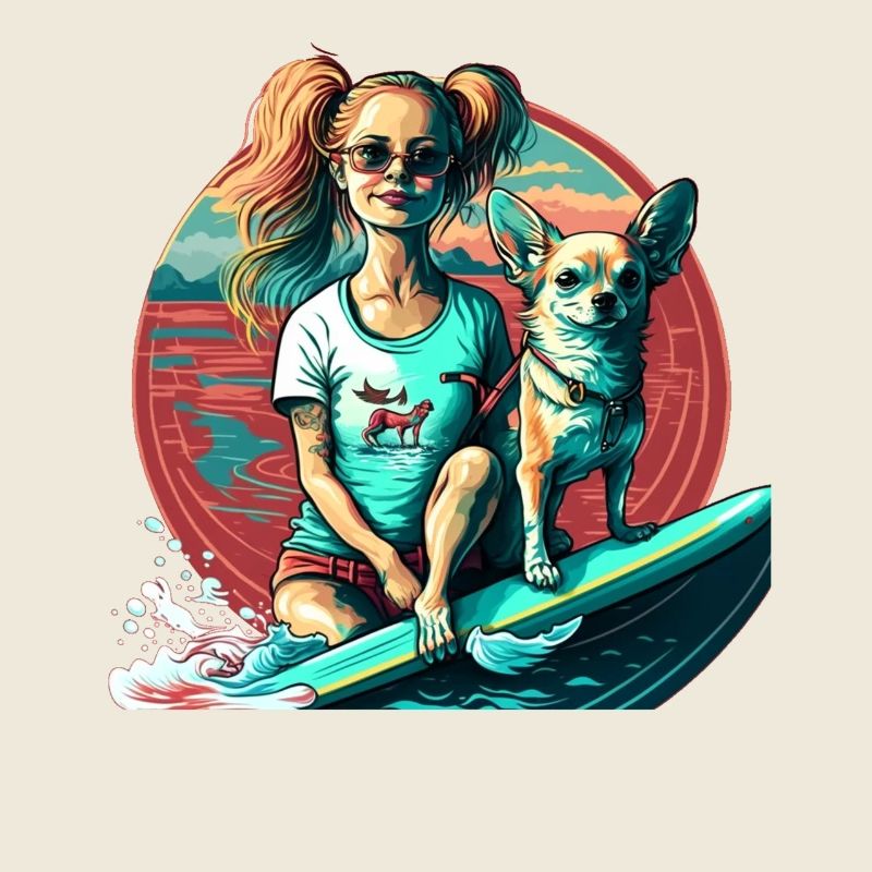 Chihuahua | SUP Stand Up Paddling Surfen Mädchen