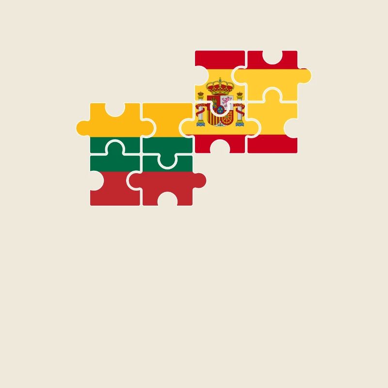 Litauen Spanien Flagge Spanisch Litauer