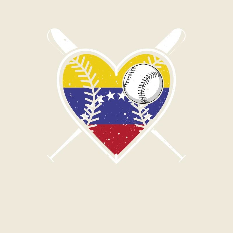 Venezuela Heart Baseball Gift for Baseball Fans